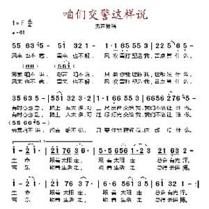 咱们交警这样说_歌谱投稿