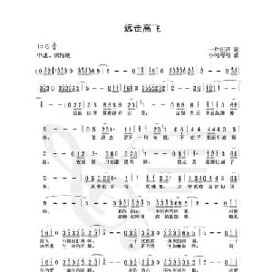 远走高飞_通俗唱法乐谱_词曲:一片汪洋 小河弯弯