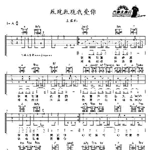 玫瑰玫瑰我爱你 吉他谱 王若琳