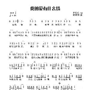 我的爱有什么错_歌曲简谱_词曲:田宇 杨晓旭