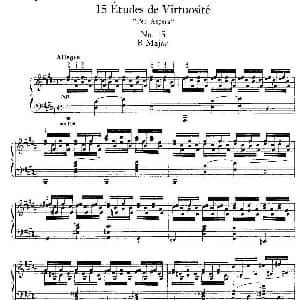 15 Etudes de Vortuosite Op.72 钢琴谱 莫里兹 莫什科夫斯基