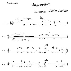 萨克斯谱 | Ingravity 第一乐章 Saxo 萨克斯分谱 Javier Jacinto