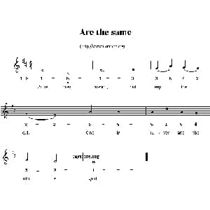 Are the same_外国歌谱