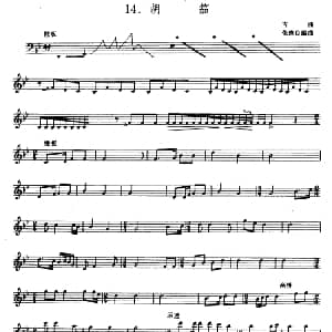 胡笳 箫 五线谱 古曲 张维良编曲