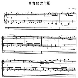 电子琴谱 | 青春的光与影 双排键电子琴 杰尼 米赫尔