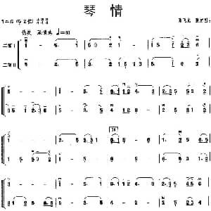 二胡谱 | 琴情 二胡二重奏 张飞龙 张建国
