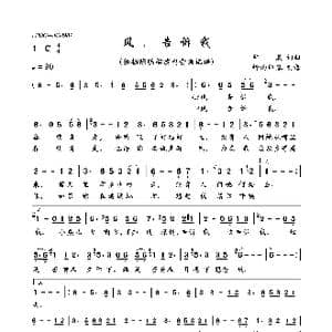 风,告诉我_歌曲简谱_词曲:邱晨 邱晨