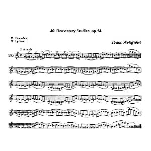 小提琴谱 | 40首小提琴初级技巧练习曲之30 弗朗茨 沃尔法特