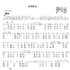 田野的花_歌谱投稿