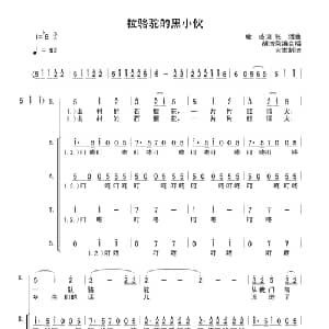拉骆驼的黑小伙_合唱歌谱_词曲:敏岐 张颂