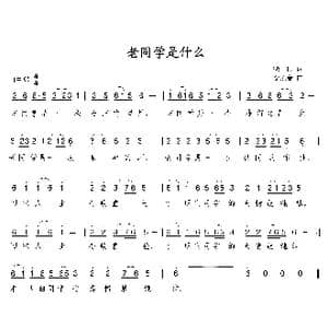 老同学是什么_歌曲简谱_词曲: 李炫春