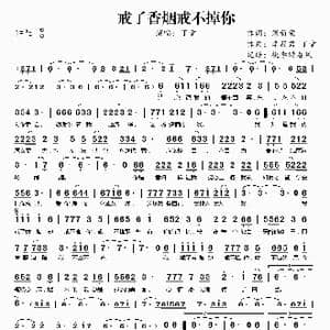 戒了香烟戒不掉你_歌谱投稿_词曲:翁新荣 李筱君 丁童