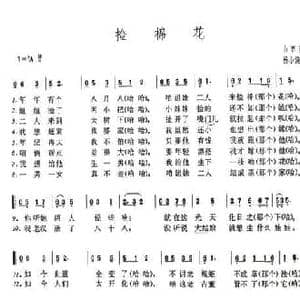 捡棉花_民歌简谱_词曲:杨小偏