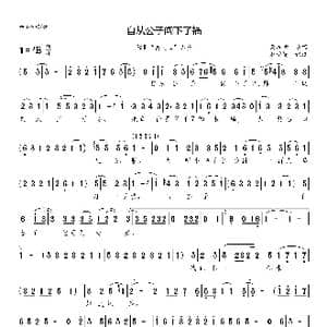 自从公子闯下了祸_歌曲简谱_词曲: 赵抱衡记谱