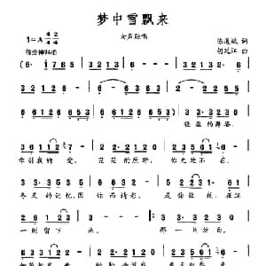 梦中雪飘来_美声唱法乐谱_词曲:陈道斌 胡廷江