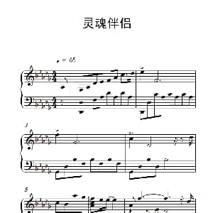 灵魂伴侣 钢琴谱