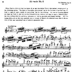小提琴谱 | AIR VARIE No.6 天空变奏曲 德贝里奥 DEBERIOT