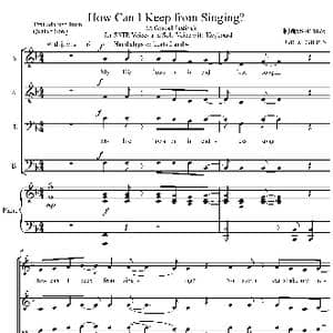 How Can I Keep from Singing合唱谱_歌曲简谱
