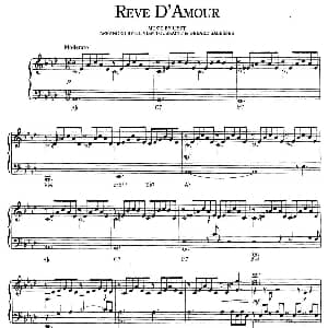 Reve D'Amour 钢琴谱
