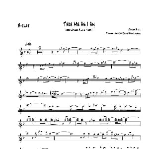 萨克斯谱 | Take Me AsI Am 次中音萨克斯