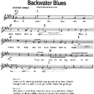 蓝调音乐:Backwater Blues_外国歌谱