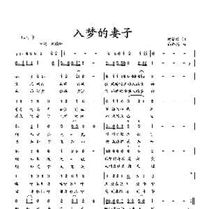 入梦的妻子_歌曲简谱_词曲:何荣国 向邦瑜