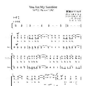 你是我的阳光合唱谱_歌曲简谱