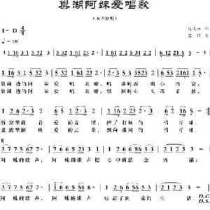 巢湖阿妹爱唱歌 修改 _民歌简谱_词曲:赵凌云 梁铭
