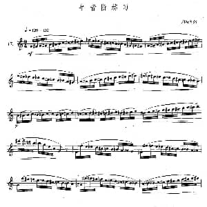 萨克斯谱 | 萨克斯练习曲合集 4—17 半音阶练习 利特利尔