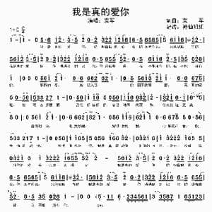 我是真的爱你_歌谱投稿_词曲:袁军 袁军