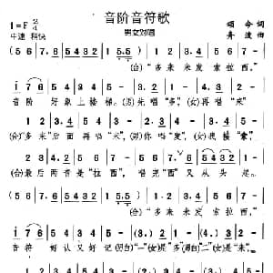 音阶音符歌_儿歌乐谱_词曲:颂今 舟波