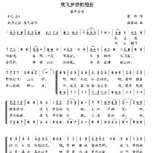 放飞梦想的翅膀_儿歌乐谱_词曲:董林 周耀斌