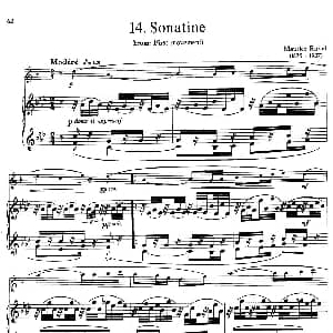 萨克斯谱 | 15首古典萨克斯独奏曲 14 sonatine 中音萨克斯 钢琴伴奏