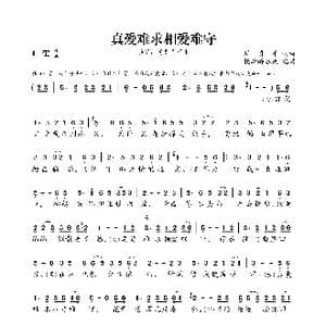 真爱难求相爱难守_歌曲简谱