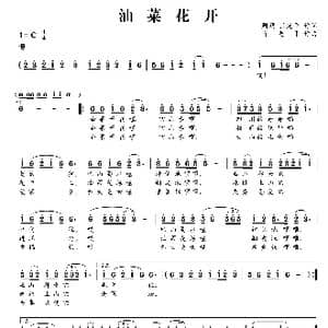 油菜花开_歌曲简谱_词曲:周娟 肖光平 肖光平