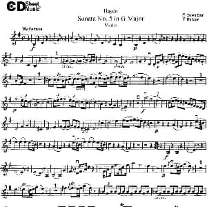 小提琴谱 | Violin Sonata No.5 in G Major