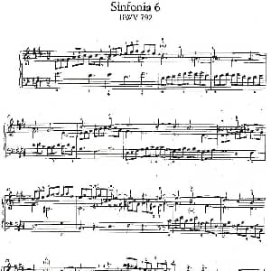 Sinfonia 6 BWV 792 钢琴谱