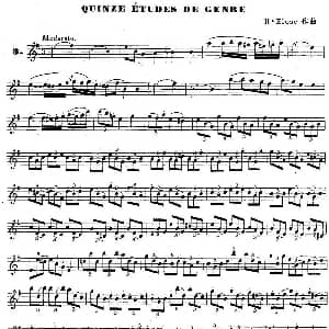 萨克斯谱 | H Klose练习曲 Quinze etudes de genre—3 H Klose