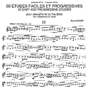 萨克斯谱 | Guy Lacour 50 首萨克斯练习曲之23 Guy Lacour