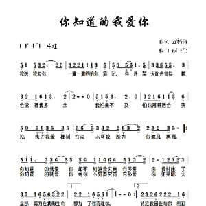你知道的我爱你_歌曲简谱_词曲:盛拓路 胡正伟