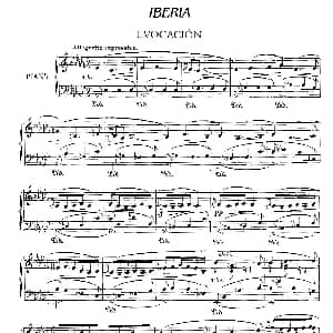 伊贝利亚组曲 EVOCACION 钢琴谱 埃赛克 阿尔贝尼兹