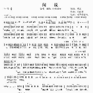 闻说_歌谱投稿_词曲:商连 徒有琴