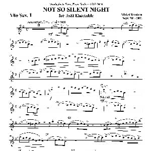 萨克斯谱 | NOT SO SILENT NIGHT 第一中音萨克斯分谱