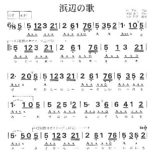 口琴谱 | 海滨之歌 日 米山正夫