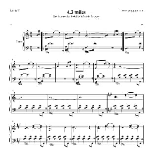 4.3 miles 钢琴谱 Dr_Hope制谱上传