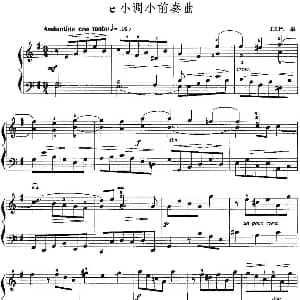 手风琴谱 | 手风琴复调作品 e小调小前奏曲 J.S.巴赫