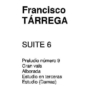 塔雷加作品全集 第6部分 吉他谱 弗朗西斯科 塔雷加