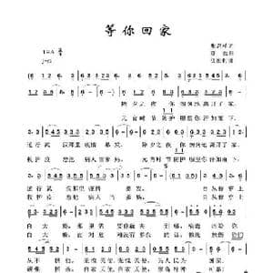 等你回家_歌曲简谱_词曲:张忍祥 亦弛