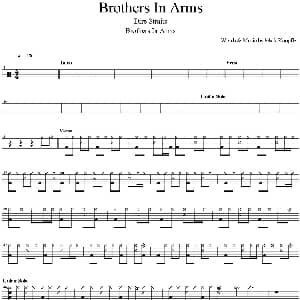 Dire Straits Brothers in arms 爵士鼓谱