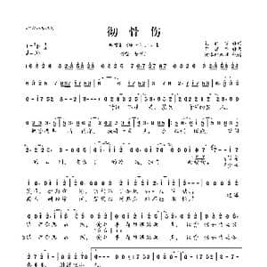 彻骨伤_歌曲简谱_词曲:孔祥宇 邓强中